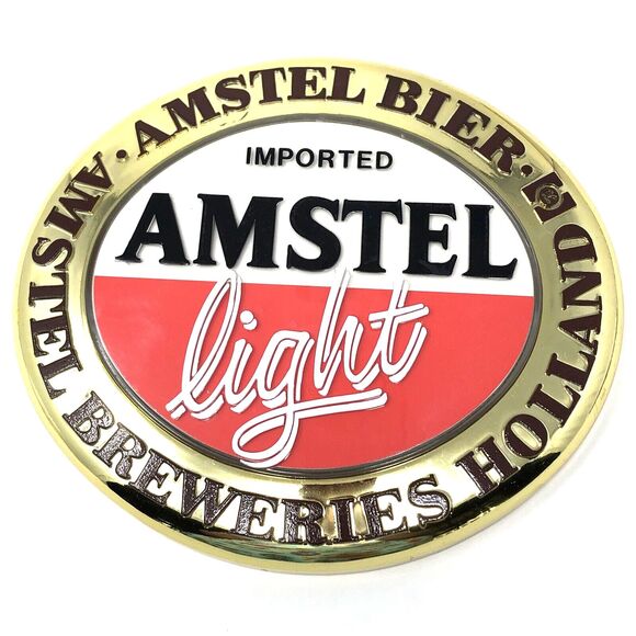 Imported Amstel Light Beer Sign Amstel Bier Breweries Holland Van Munching & Co. - Picture 3 of 9